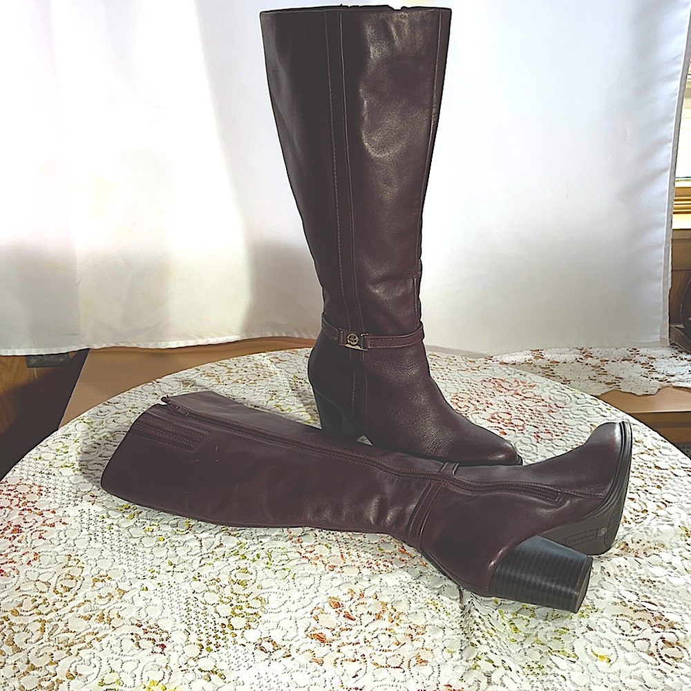 Giani Bernini Raiven 2 Wide Calf Wine Tall Boot